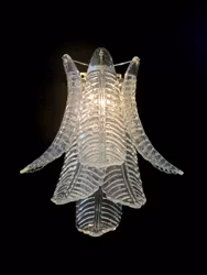Murano Wall Sconce 'FEATHER' in small size.