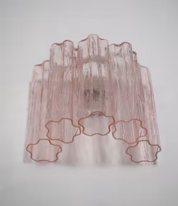 Pink Murano Wall Lamp 'TUBULAR' [MINI]