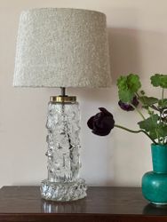 Stilarmatur pair of Table Lamps Clear Glass. 1960s.