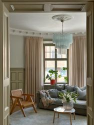 Murano Chandelier • TUBULAR 'DIAMOND' • mint glass