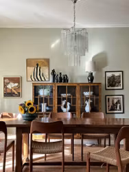 Murano Chandelier TUBULAR • SMALL • clear glass.