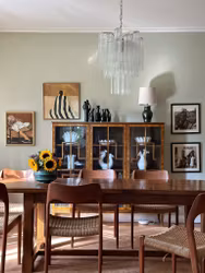 Murano Chandelier TUBULAR • SMALL • clear glass.
