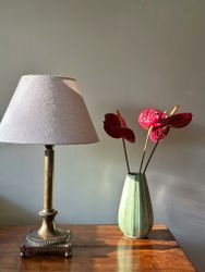 Böhlmarks Brass Corinthian Column Table Lamp. 1930's.