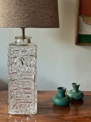 Stilarmatur Table Lamps in Clear Glass. 1960s.
