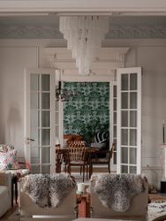 Murano Chandelier • DROP • large • clear glass