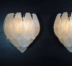 Pair of Murano Wall Sconces 'TULIP'.
