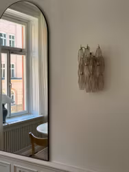 Murano Wall Lamp • 'SEDICI' • sand colored prisms