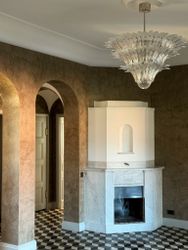 NEW IN! Murano Chandelier 'CORTO' • large size • clear glass
