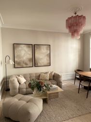 NEW IN! Murano Chandelier • DIAMOND • pink marbled glass