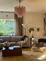 NEW IN! Murano Chandelier • TUBULAR • medium • pink marble.