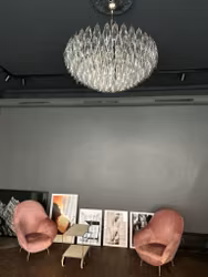NEW IN! Murano Chandelier 'Flying Saucer' • chrome structure