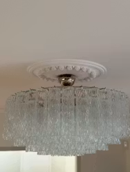 NEW IN! Murano Chandelier •CYLINDER XXL• clear glass