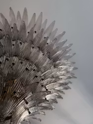 Murano Chandelier 'CORTO' XL SMOKED GREY