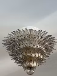 Murano Chandelier 'CORTO' XL SMOKED GREY