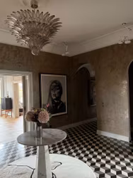 Murano Chandelier 'CORTO' large size SMOKED GREY