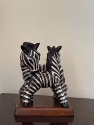 Vicke Lindstrand Stoneware Zebra Sculpture. Upsala-Ekeby, Sweden. 1940’s.