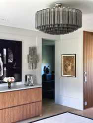 Smoked Grey Colored Murano Wall Sconce with TUBULAR glass prisms