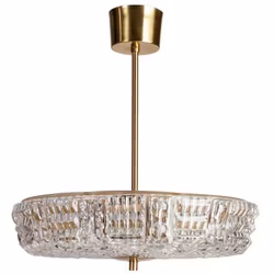 Orrefors 'TRITON' Crystal Light Pendant by Carl Fagerlund