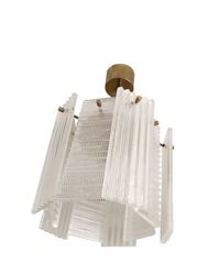 Orrefors pendant with textured glass panels.