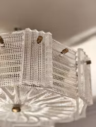 Orrefors Flush Mount Glass Panels by Carl Fagerlund