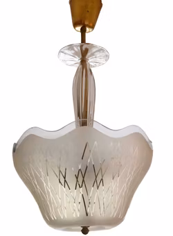 Orrefors Frost Glass Pendant