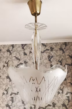Orrefors Frost Glass Pendant