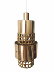 Skultuna Perforated Brass Ceiling Lamp by Pierre Forssell
