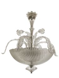 Orrefors Venetian Style Chandelier, attributed Fritz Kurz