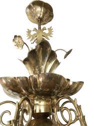 Swedish Grace Arvika Brass Chandelier by Firma Lars Holmström