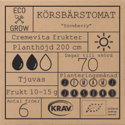 Körsbärstomat - Snowberry, EKO