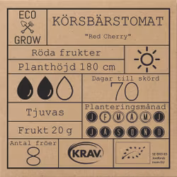 Körsbärstomat - Red Cherry, EKO