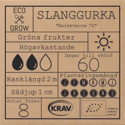 Slanggurka - Marketmore 70, EKO