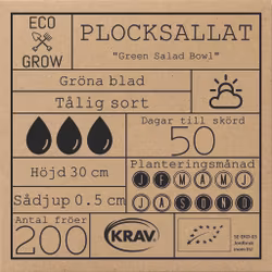 Plocksallat - Green Salad Bowl, EKO