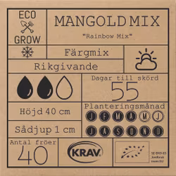 Mangold Mix - Rainbow Mix, EKO