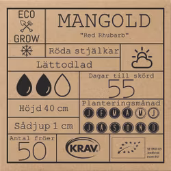 Mangold - Red Rhubarb, EKO