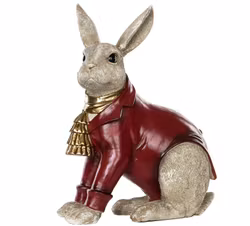 Kanin Klädd Röd Poly 29x16x40cm