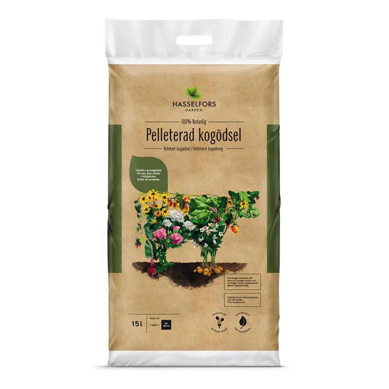 Pelleterad kogödsel 15L