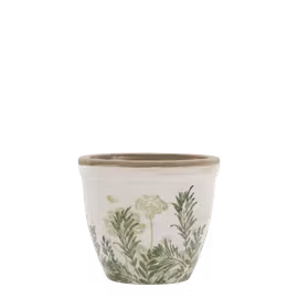 Blommig kruka vintage S