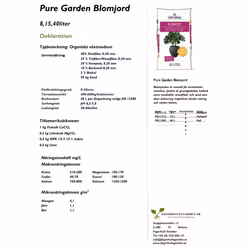 Torvfri Blomjord Pure Garden 8L