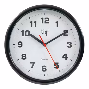Tiq väggklocka helt i plast, 24,5 cm - 101301