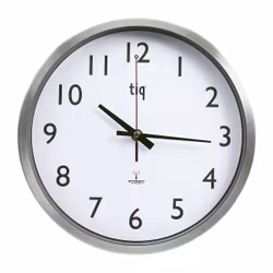 Tiq väggklocka med ram i aluminium, radiokontrollerad, 30 cm - F6664ARC