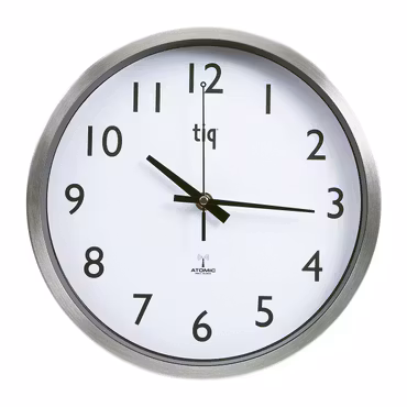 Tiq väggklocka med ram i aluminium, radiokontrollerad, 30 cm - F6664ARC
