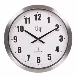 Tiq väggklocka med ram i aluminium, Radiokontrollerad, 30 cm - F6656ARC
