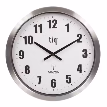 Tiq väggklocka med ram i aluminium, Radiokontrollerad, 30 cm - F6656ARC