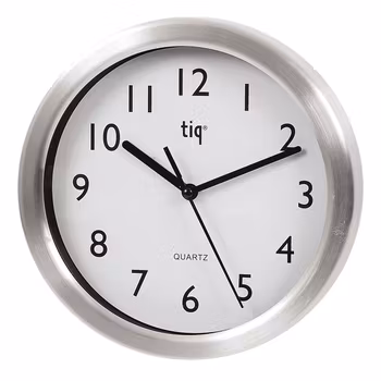 Tiq Väggklocka med ram i aluminium, 20 cm - F317