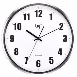Tiq väggklocka med ram i aluminium, 38 cm - C9803