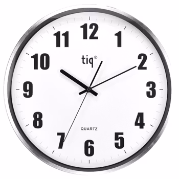 Tiq väggklocka med ram i aluminium, 38 cm - C9803