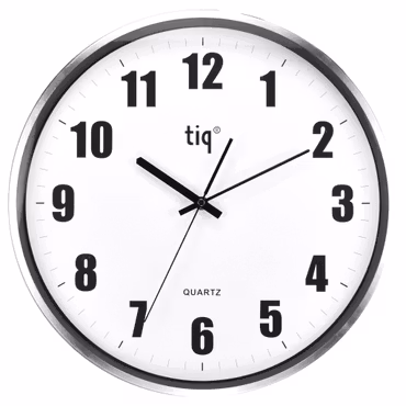 Tiq väggklocka med ram i aluminium, 38 cm - C9803