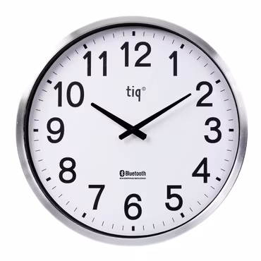 Tiq Väggklocka med ram i aluminium, Bluetooth, 50cm - EL500BT
