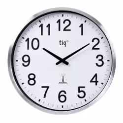 Tiq Väggklocka med ram i aluminium, Radiokontrollerad, 50 cm - EL500RCIN